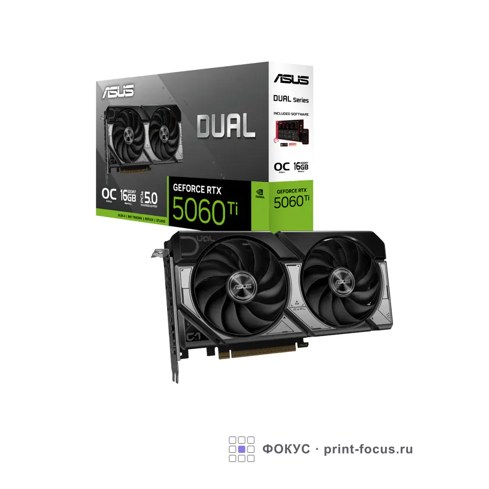 ASUS Dual GeForce RTX 5060 Ti 16GB GDDR7 OC Edition, артикул 90YV0MH0-M0NA00