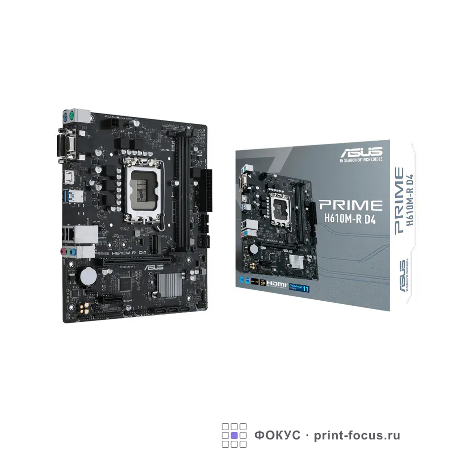 ASUS PRIME H610M-R D4-SI (90MB1B40-M0ECY0), артикул 90MB1B40-M0ECY0