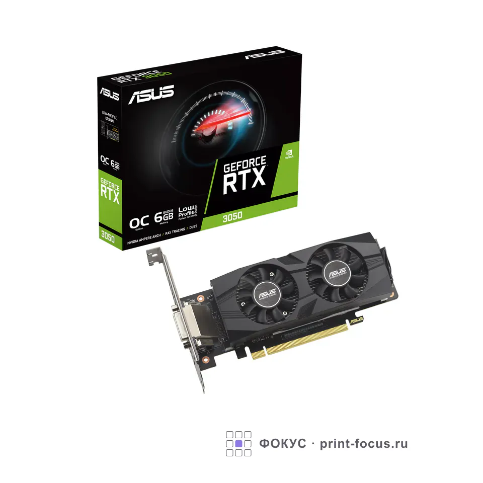 ASUS RTX3050-O6G-LP-BRK, артикул 90YV0KQ0-M0NA00