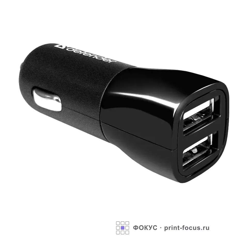 Defender ECA-24 2xUSB, 5V/2.4А, артикул 83824