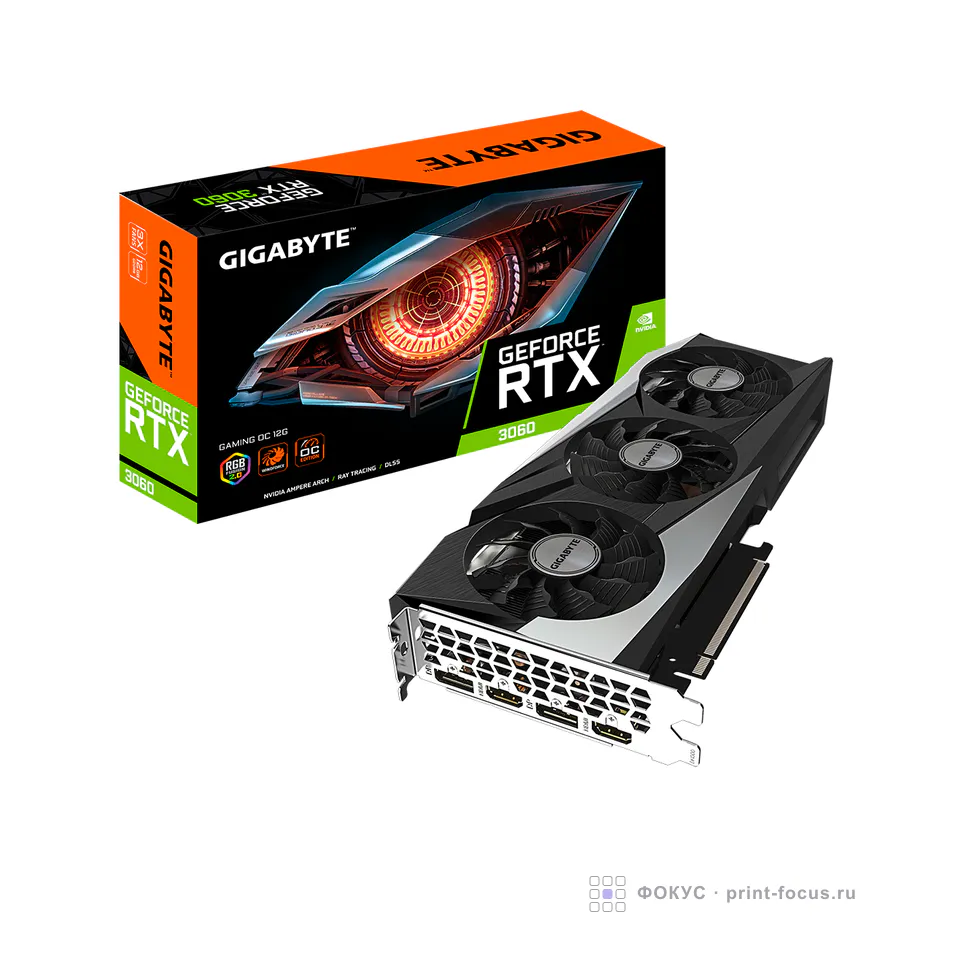 Gigabyte GeForce RTX 3060 GAMING OC 12G (rev. 2.0), артикул GV-N3060GAMING OC-12GD