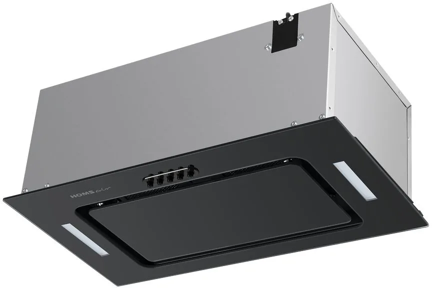 HOMSAir CROCUS PUSH 52 Glass Black, артикул CROCUS PUSH 52 Glass Black