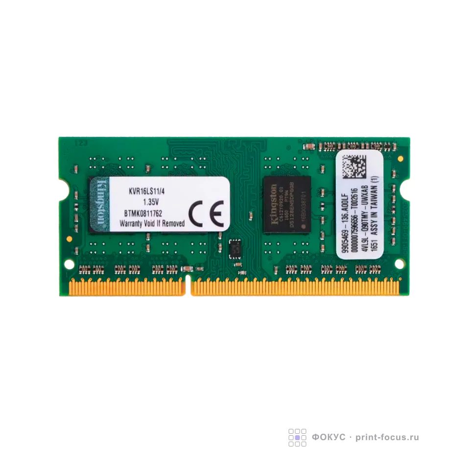 Kingston KVR16LS11/4WP, артикул KVR16LS11/4WP