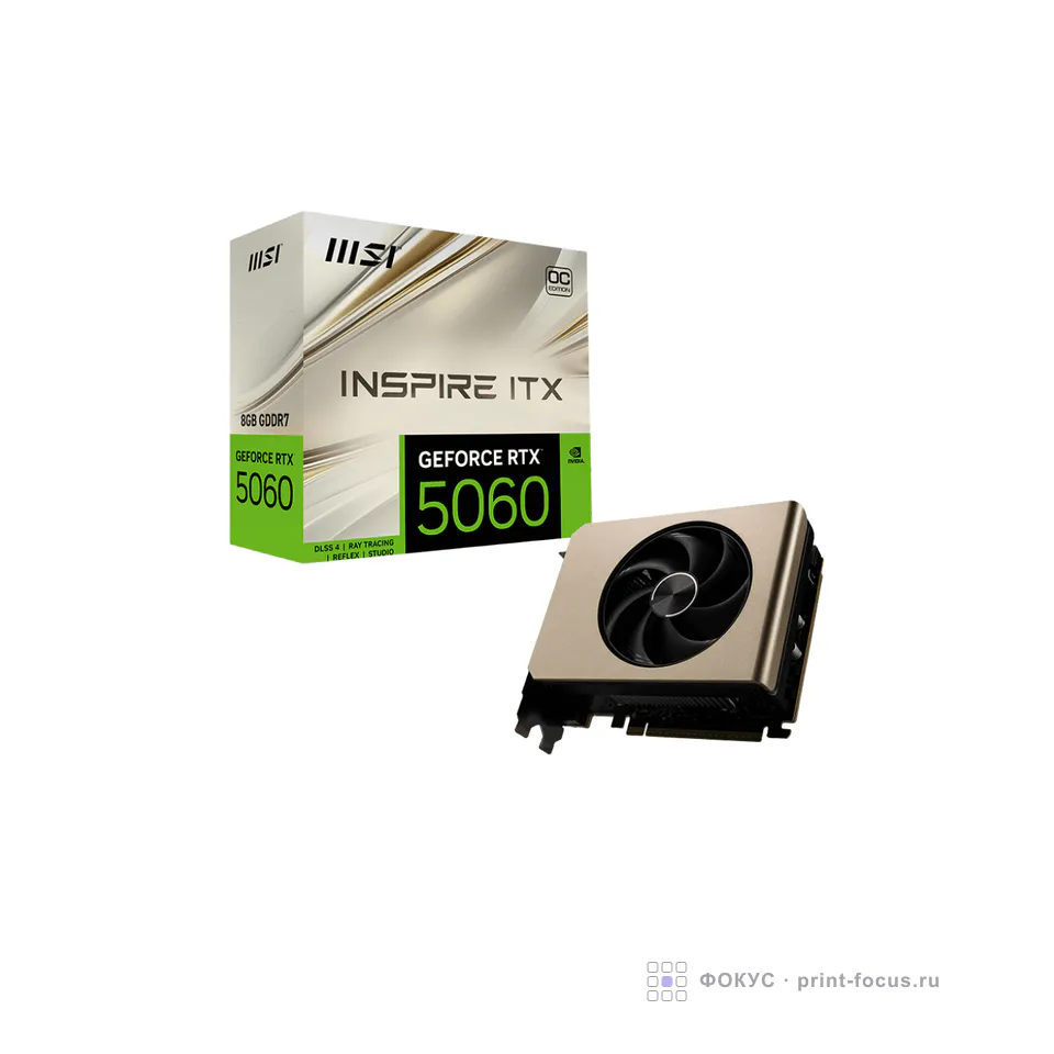 MSI GeForce RTX 5060 8G INSPIRE ITX OC, артикул RTX 5060 8G INSPIRE ITX OC