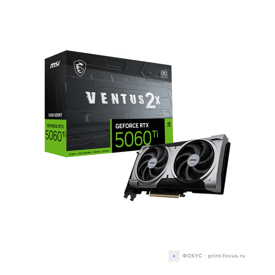 MSI GeForce RTX 5060 Ti 16G VENTUS 2X OC PLUS, артикул GeForce RTX 5060 Ti 16G VENTUS 2X OC PLUS