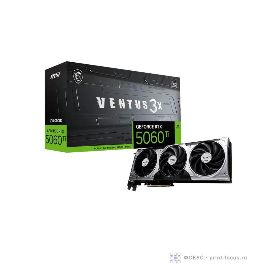 MSI GeForce RTX 5060 Ti 16G VENTUS 3X OC, артикул GeForce RTX 5060 Ti 16G VENTUS 3X OC