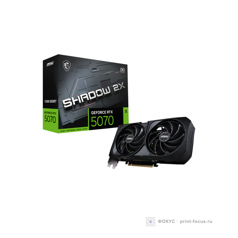 MSI GeForce RTX 5070 12G, артикул GeForce RTX 5070 12G SHADOW 2X OC