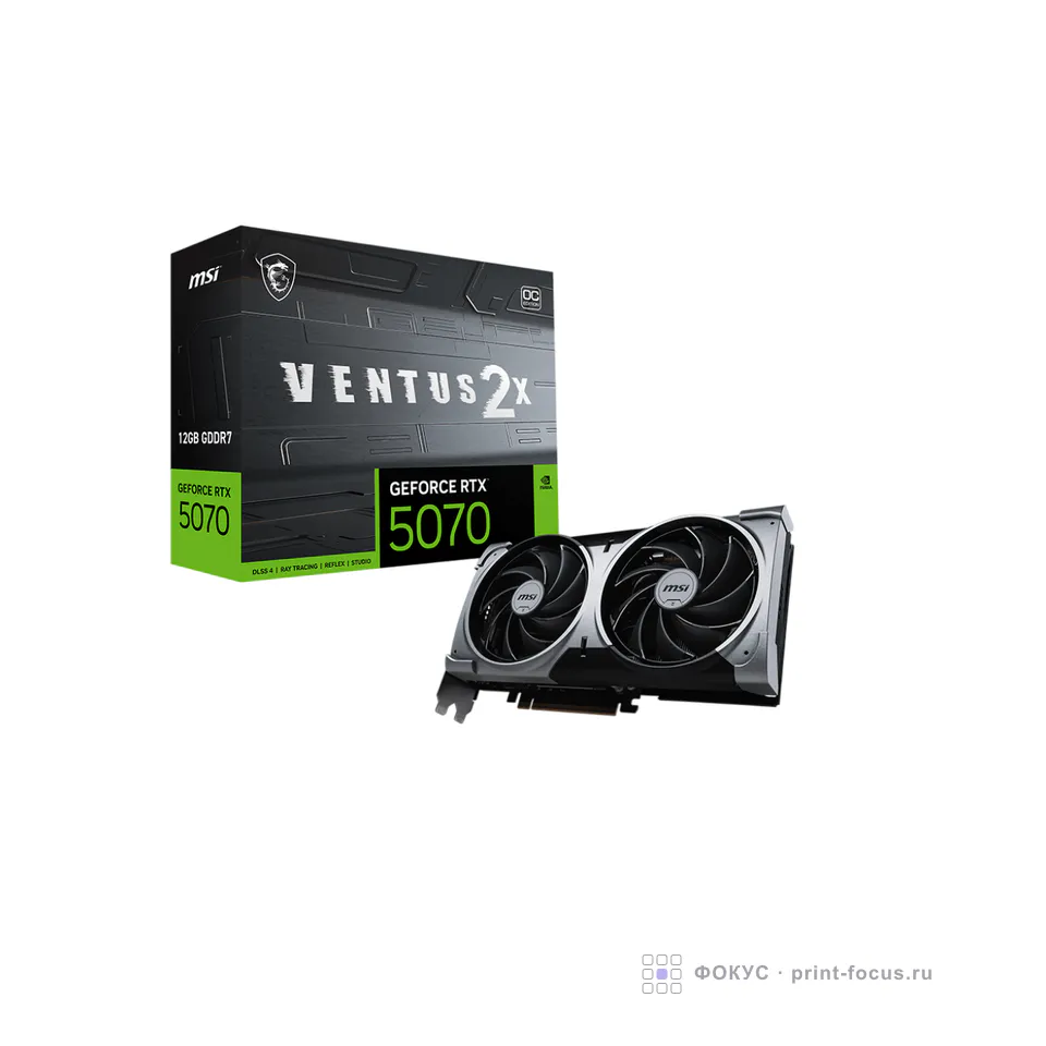 MSI GeForce RTX 5070 12G, артикул GeForce RTX 5070 12G VENTUS 2X OC