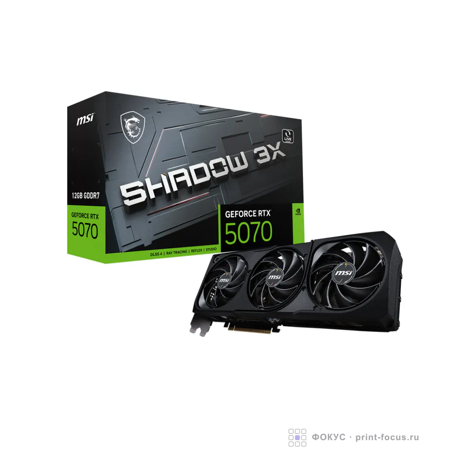 MSI GeForce RTX 5070 12G SHADOW 3X OC, артикул GeForce RTX 5070 12G SHADOW 3X OC