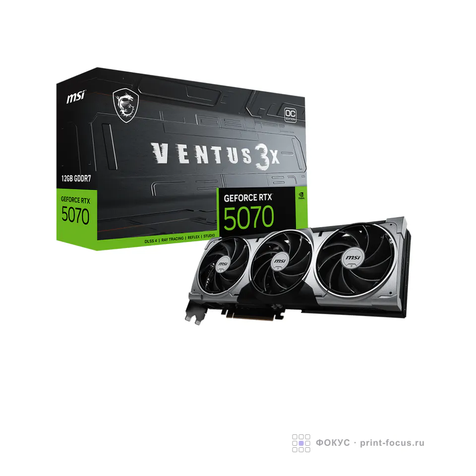 MSI GeForce RTX 5070 12G VENTUS 3X OC, артикул GeForce RTX 5070 12G VENTUS 3X OC