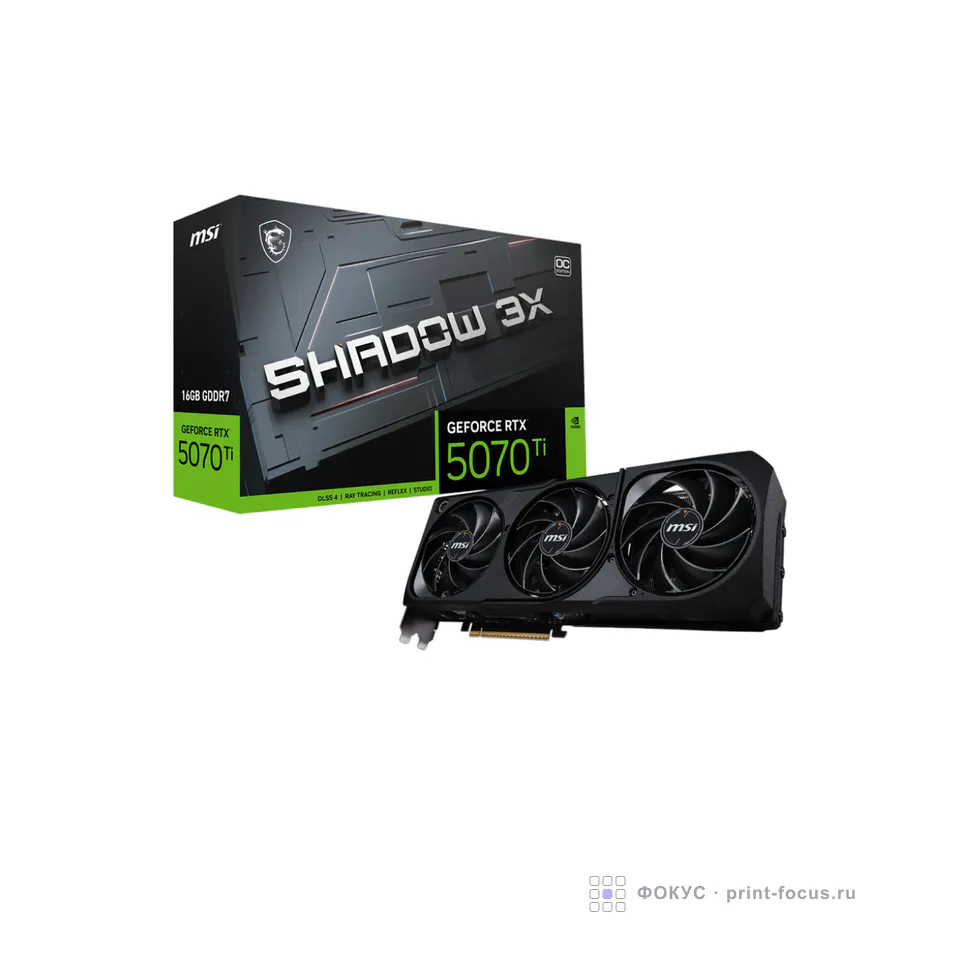 MSI GeForce RTX 5070 Ti 16G SHADOW 3X OC, артикул GeForce RTX 5070 Ti 16G SHADOW 3X OC