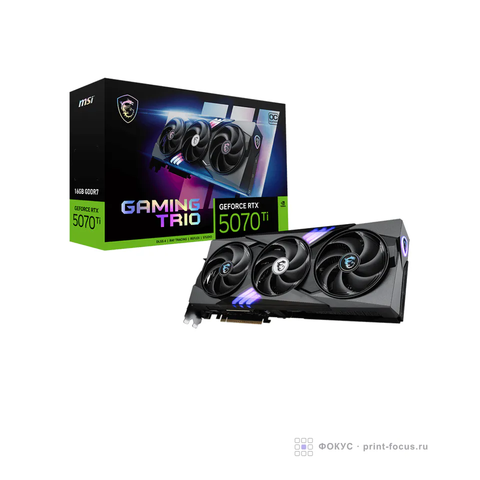 MSI GeForce RTX 5070 Ti, артикул GeForce RTX 5070 Ti 16G GAMING TRIO OC