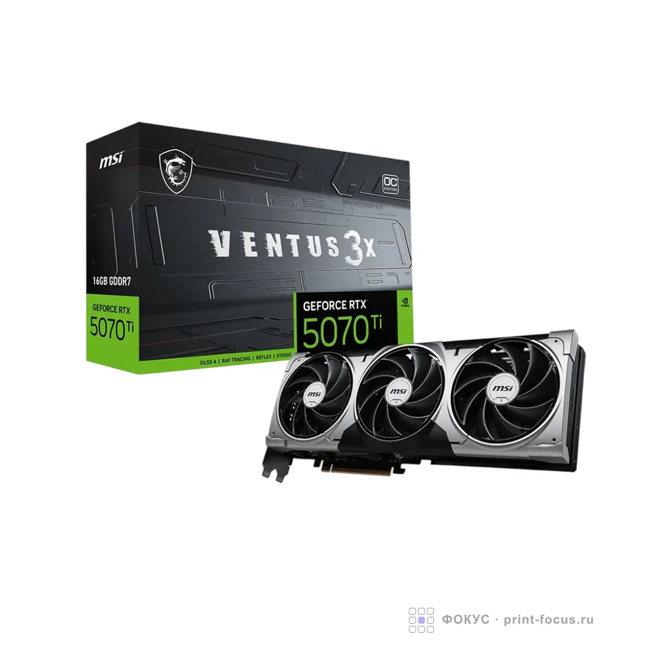 MSI GeForce RTX 5070 Ti, артикул GeForce RTX 5070 Ti 16G VENTUS 3X OC