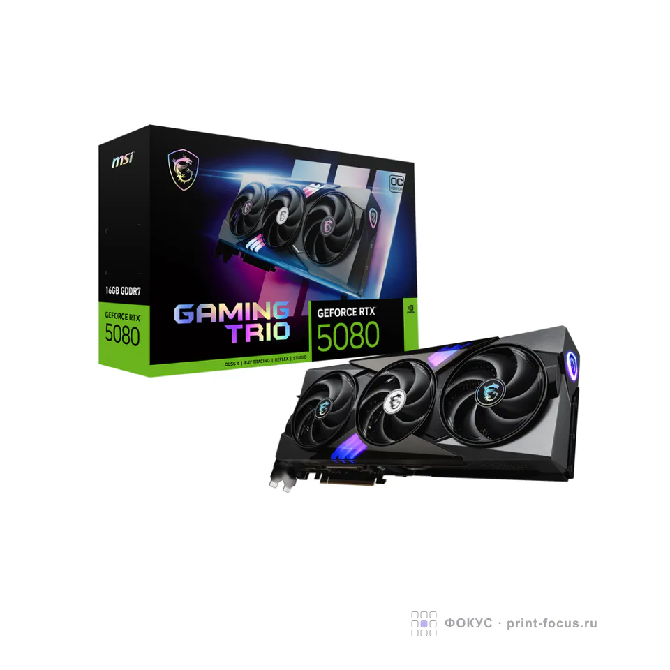 MSI GeForce RTX 5080 16G GAMING TRIO OC, артикул GeForce RTX 5080 16G GAMING TRIO OC