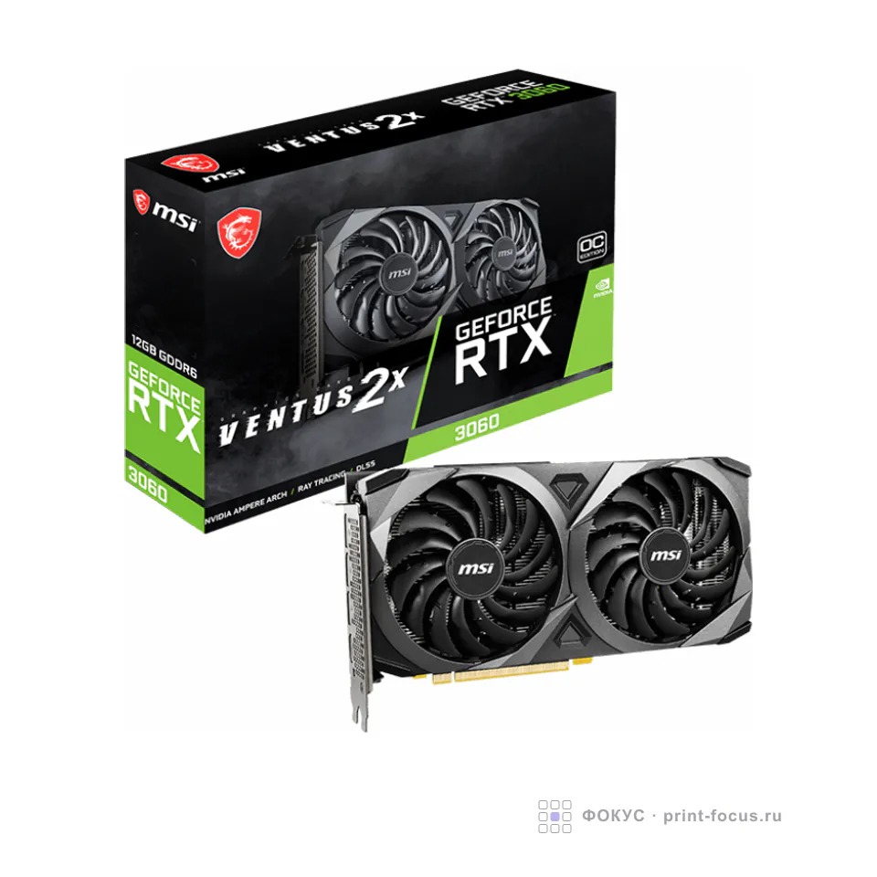 MSI RTX 3060 VENTUS 2X 12G OC, артикул GeForce RTX 3060 VENTUS 2X 12G OC