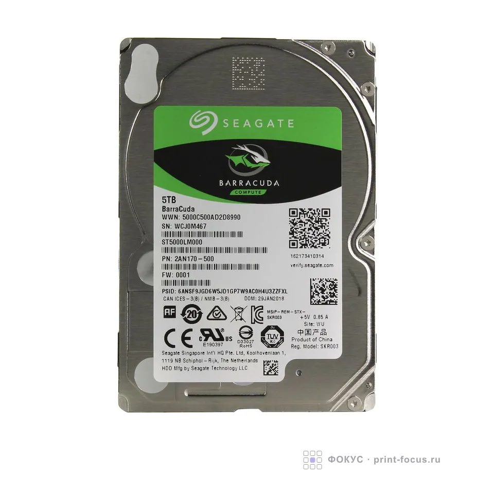 Seagate BarraCuda ST5000LM000, артикул ST5000LM000