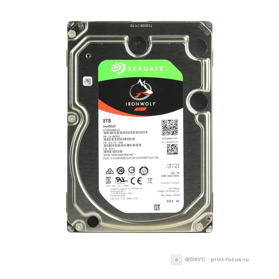 Seagate IronWolf NAS ST8000VN0022, артикул ST8000VN0022
