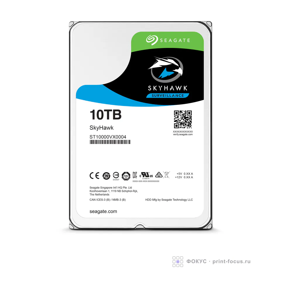 Seagate SkyHawk Surveillance ST10000VX0004, артикул ST10000VX0004