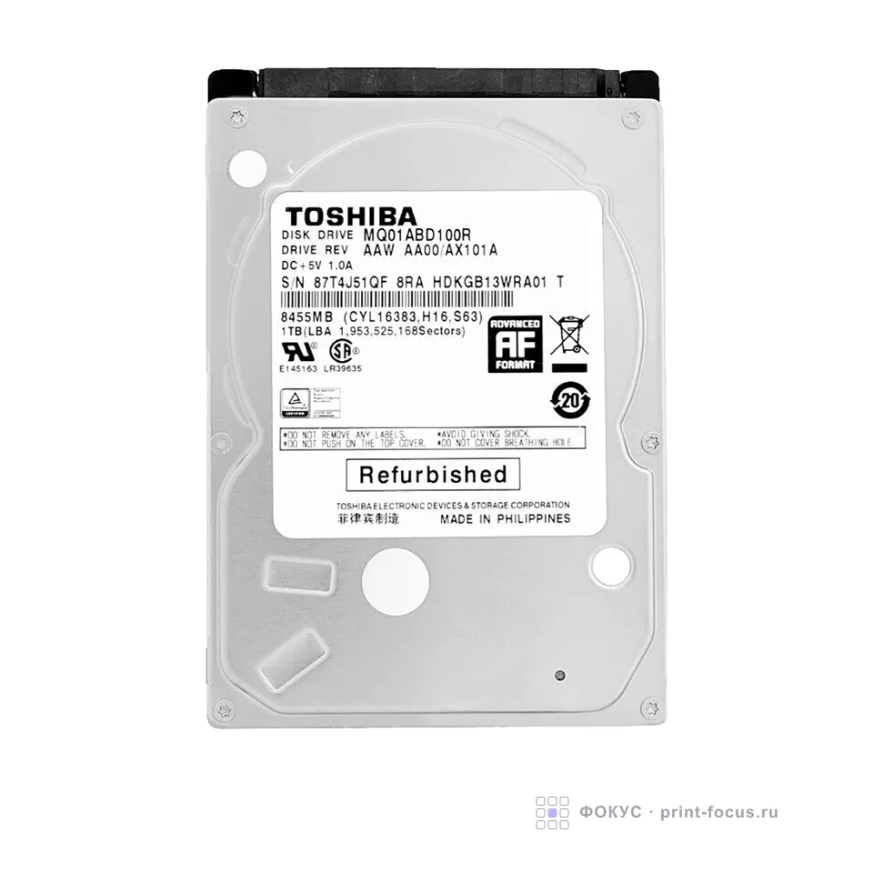 Toshiba 1Tb (MQ01ABD100R), артикул MQ01ABD100R