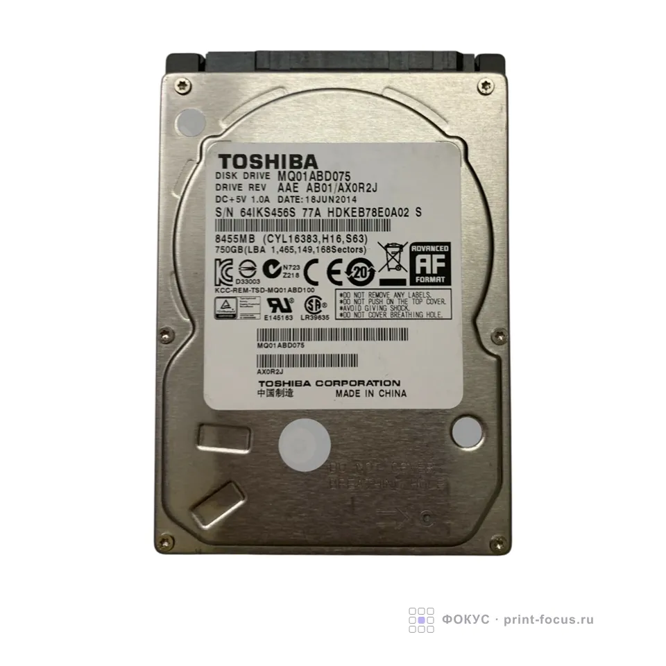 Toshiba 750Gb (MQ01ABD075R), артикул MQ01ABD075R