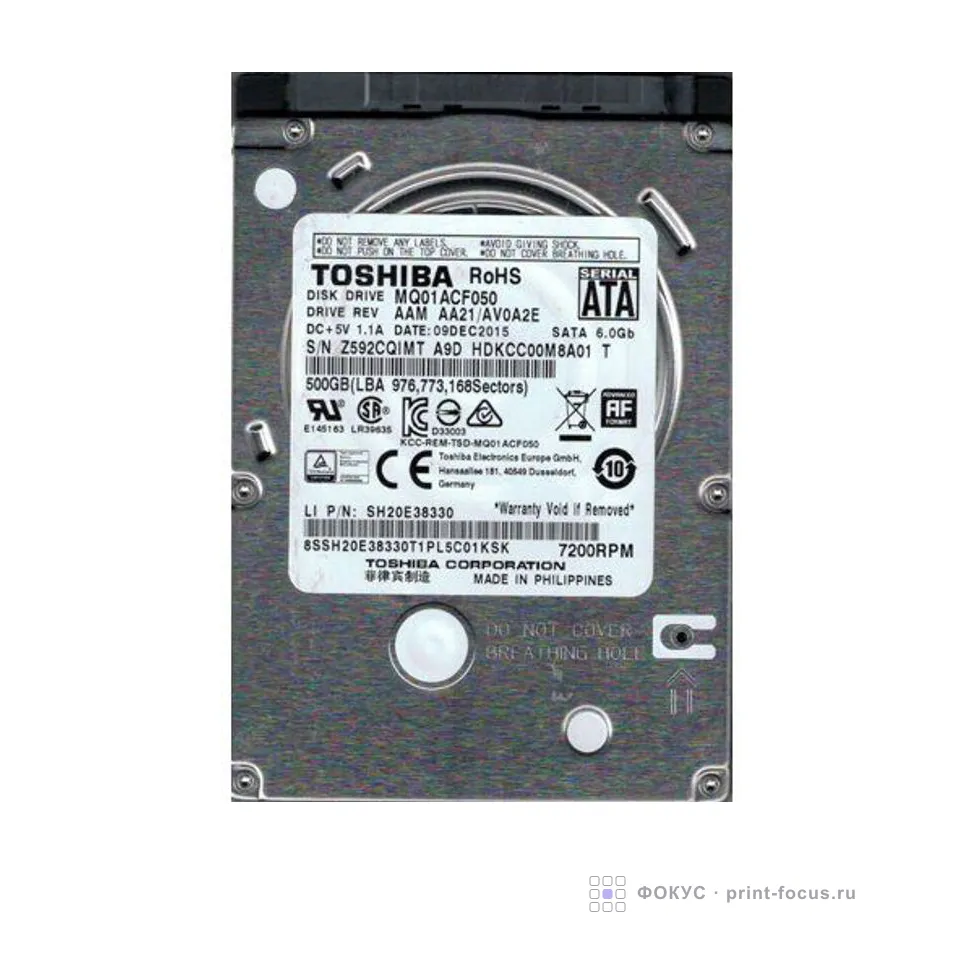 Toshiba Mobile Thin MQ01ACF050, артикул MQ01ACF050