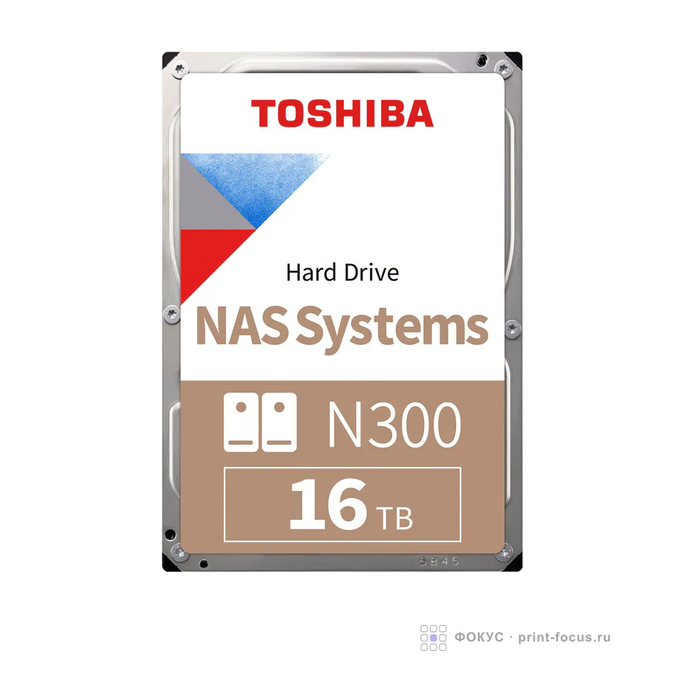 Toshiba N300 NAS 16Tb (HDWG51GXZSTA), артикул HDWG51GXZSTA