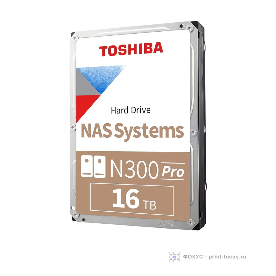 Toshiba N300 Pro NAS 16Tb (HDWG51GXZSTB), артикул HDWG51GXZSTB