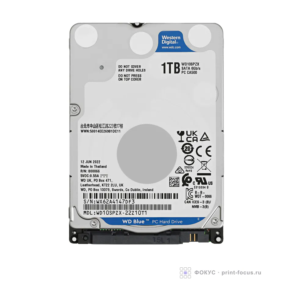 WD Blue 1Tb (WD10SPZX-22Z10T1), артикул WD10SPZX-22Z10T1