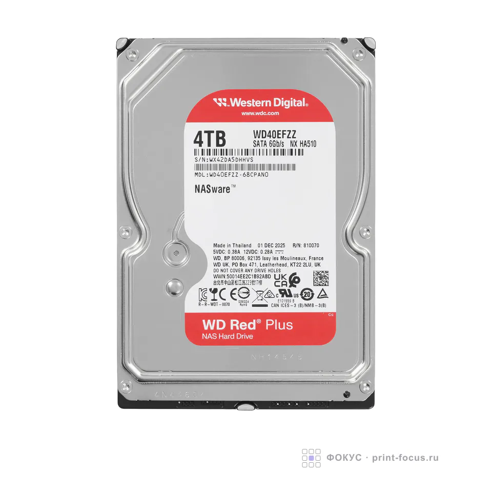 WD Red Plus NAS 4Tb (WD40EFZZ), артикул WD40EFZZ