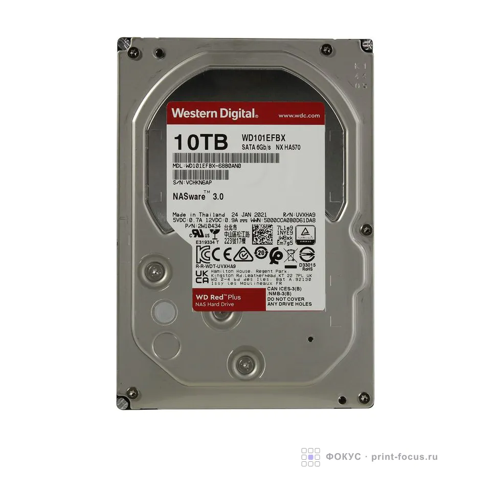 Western Digital Red Plus 10TB (WD101EFBX), артикул WD101EFBX