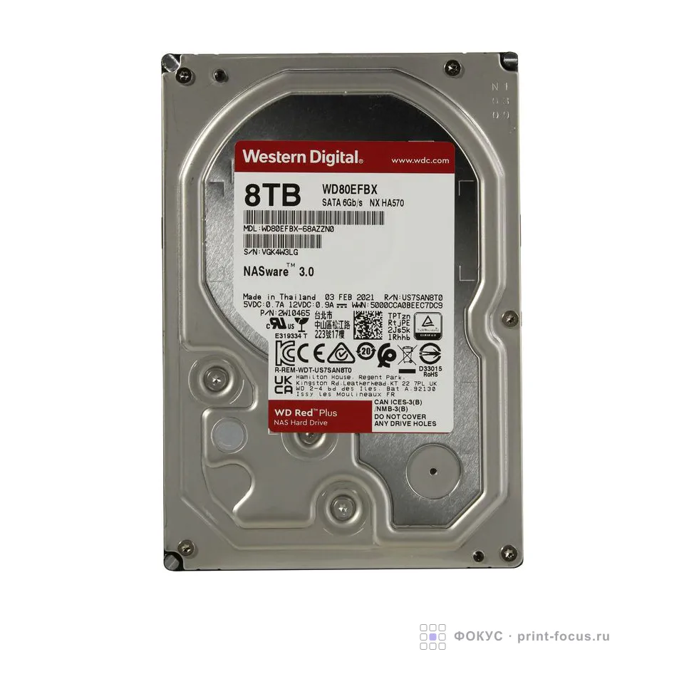 Western Digital Red Plus 8TB (WD80EFBX), артикул WD80EFBX