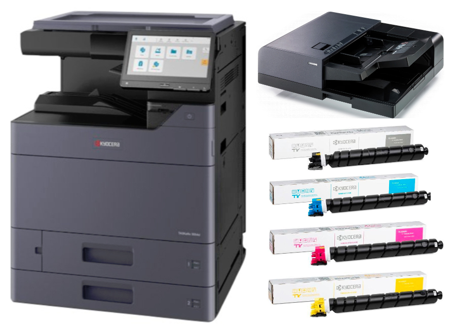 МФУ  Kyocera TASKalfa 2554ci в комплекте с автоподатчиком DP-7150 и тонерами