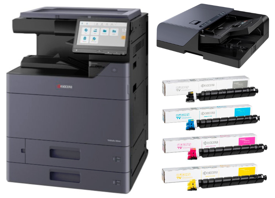 МФУ  Kyocera TASKalfa 2554ci в комплекте с автоподатчиком DP-7160 и тонерами