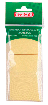 Бумага для заметок Attache клейкая