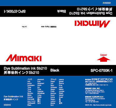 Чернила для плоттеров  Mimaki SB210 Black