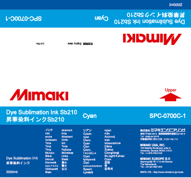 Чернила для плоттеров  Mimaki SB210 Cyan