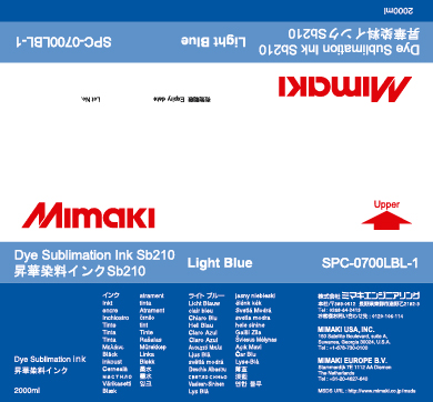 Чернила для плоттеров  Mimaki SB210 Light Blue