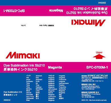 Чернила для плоттеров  Mimaki SB210 Magenta