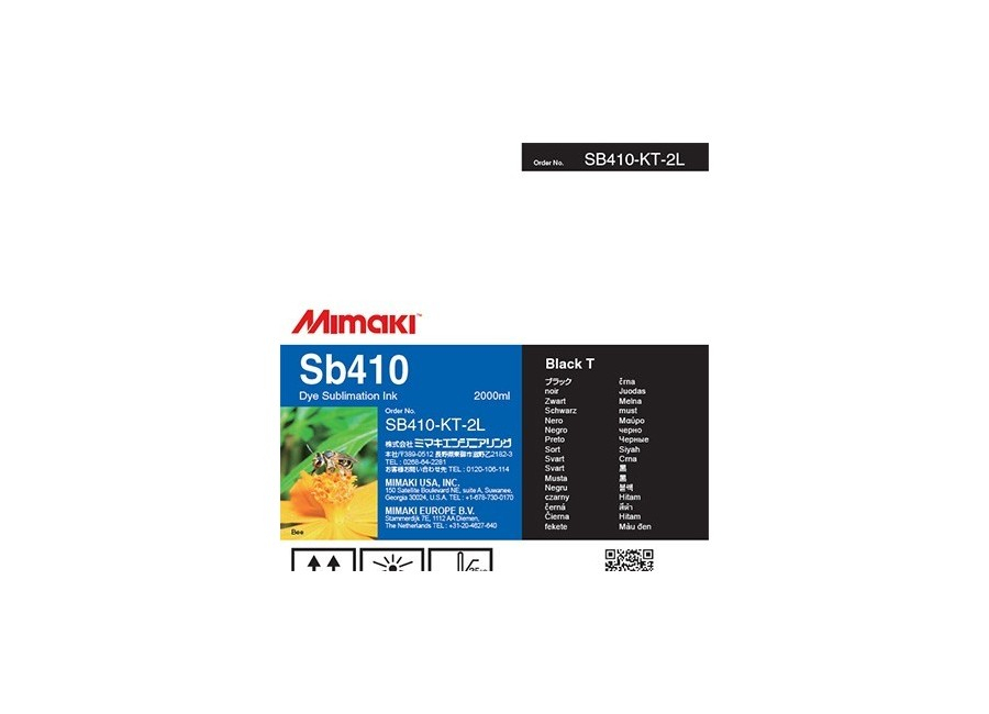Чернила для плоттеров  Mimaki SB410 DYE Sublimation ink Black 2L (SB410-KT-2L)