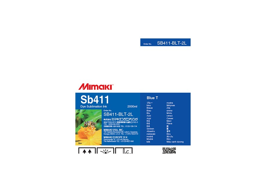 Чернила для плоттеров  Mimaki SB411 DYE Sublimation ink Blue 2L (SB411-BLT-2L)