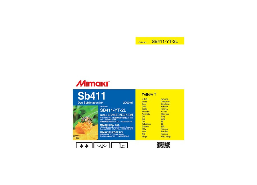 Чернила для плоттеров  Mimaki SB411 DYE Sublimation ink Yellow 2L (SB411-YT-2L)