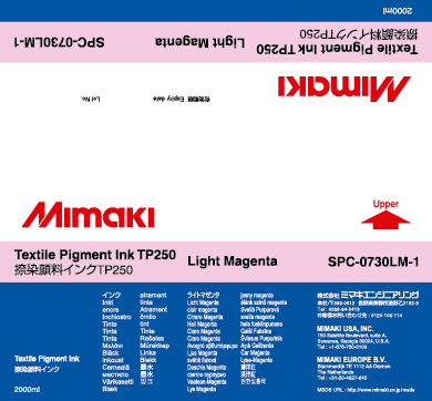 Чернила для плоттеров  Mimaki TP250 Light Magenta