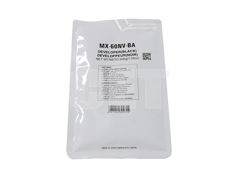 Девелопер MX-60NVBA для SHARP MX-3050N/4050N/5070N/C3081R/C5081D (CET) Black