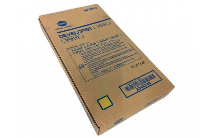 Девелопер желтый Konica Minolta DV614Y (A3VX700)
