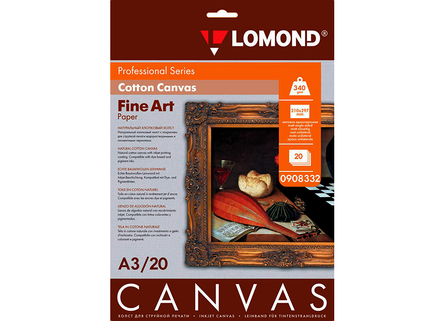 Дизайнерская бумага  Lomond Fine Art Natural Bright White А3