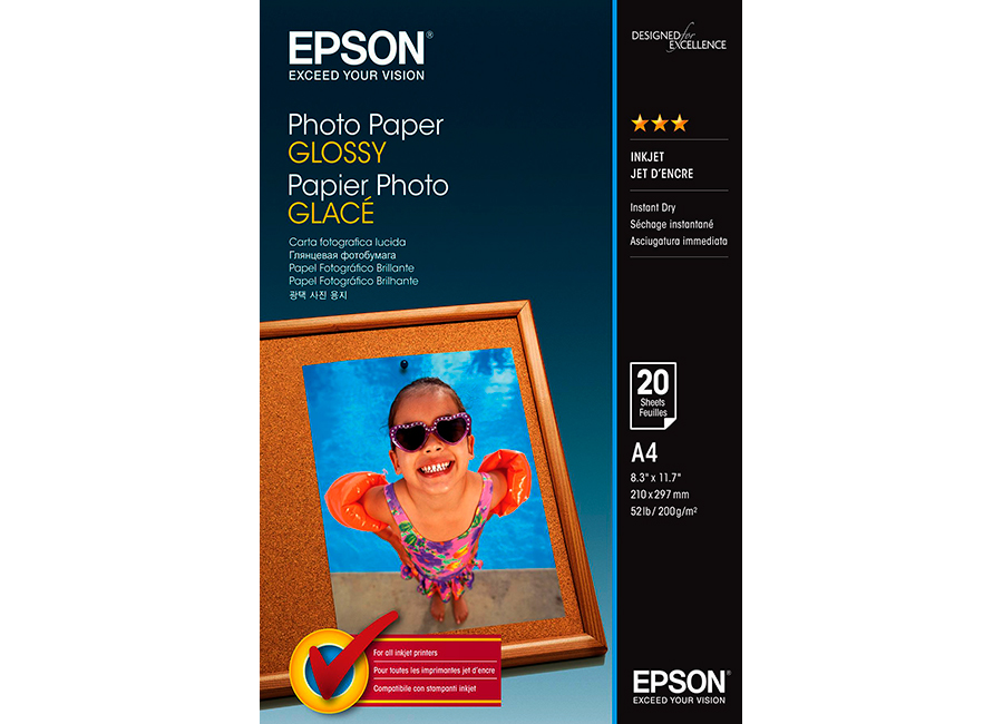 Фотобумага  Epson Paper Glossy Photo Paper A4