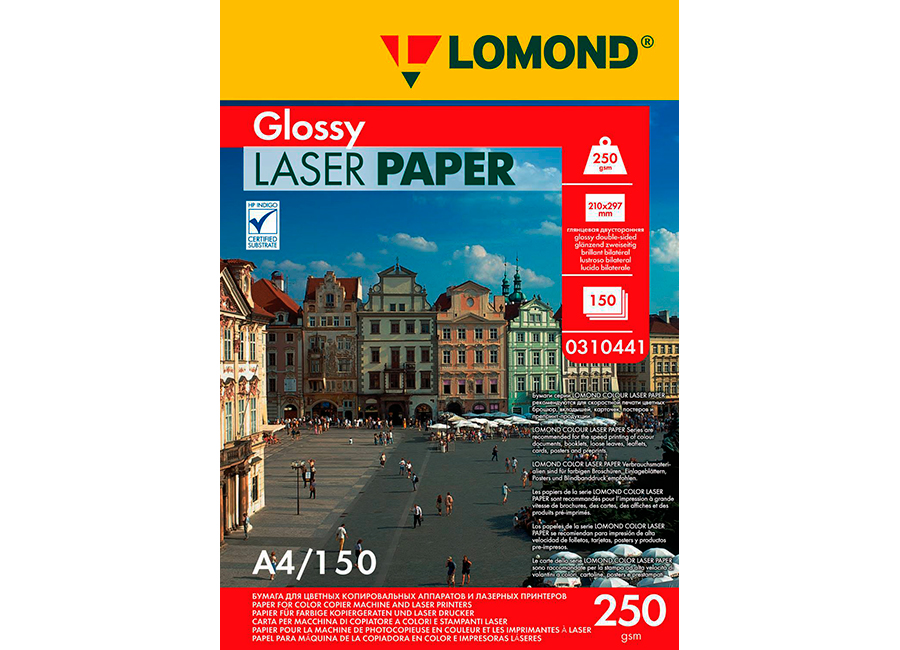 Фотобумага  Lomond Glossy DS Color Laser Paper глянцевая А4