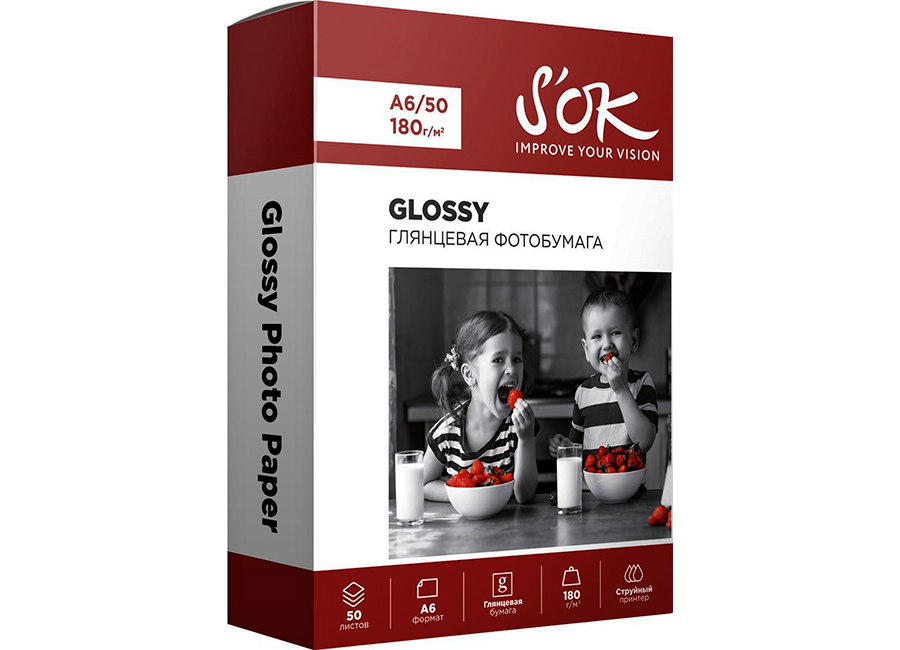 Фотобумага  Sakura Simple Cast Coated Glossy A6