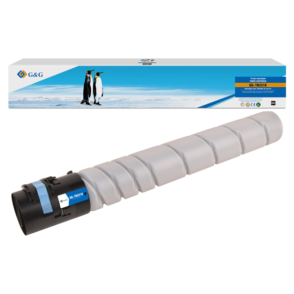 G&G toner-cartridge for Konica Minolta bizhub C227/bizhub C287 black without chip 24000 pages TN-221K A8K3150 гарантия 12 мес.
