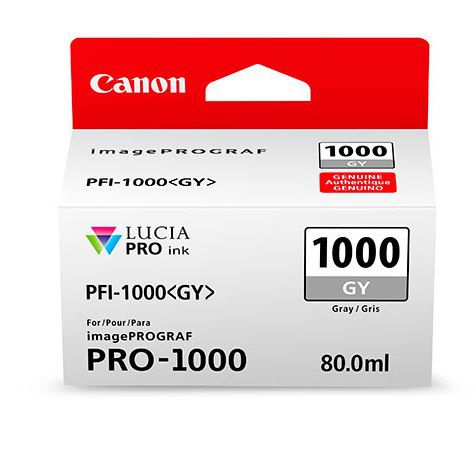 Картридж для плоттеров  Canon PFI-1000 PGY Photo Gray 80 мл (0553C001)